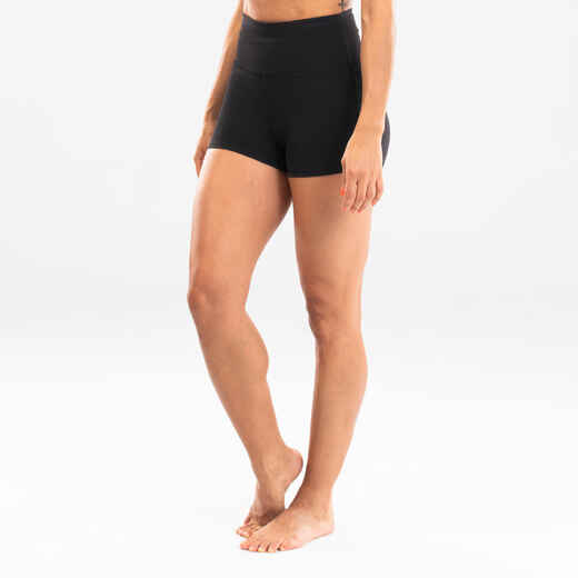 
      Tanzshorts Modern Dance Damen hoher Taillenbund - schwarz 
  