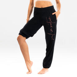 Broek voor moderne dans dames zwart aanpasbaar