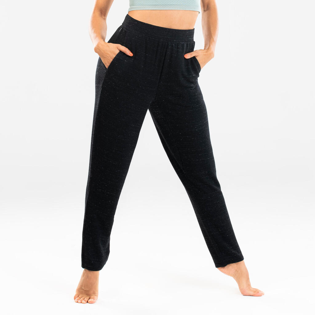 Women's Modern Dance Adjustable Carrot Bottoms - Black