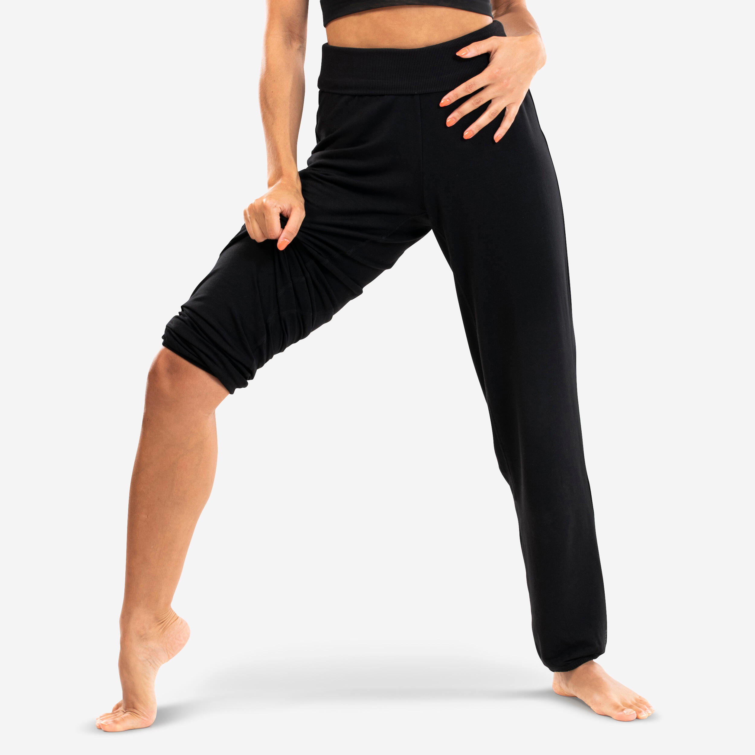 Pantalon de trening fluid Dans Modern Negru Damă