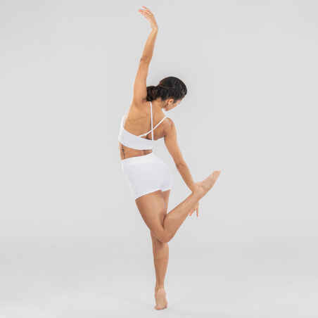 Women's Seamless Modern Dance Shorts - White