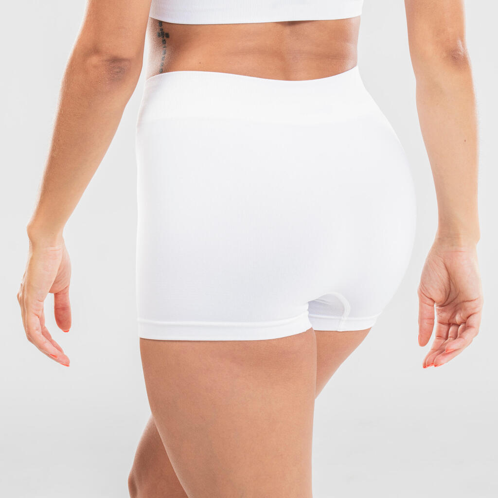 Women's High-Waisted Boxer Shorts - White