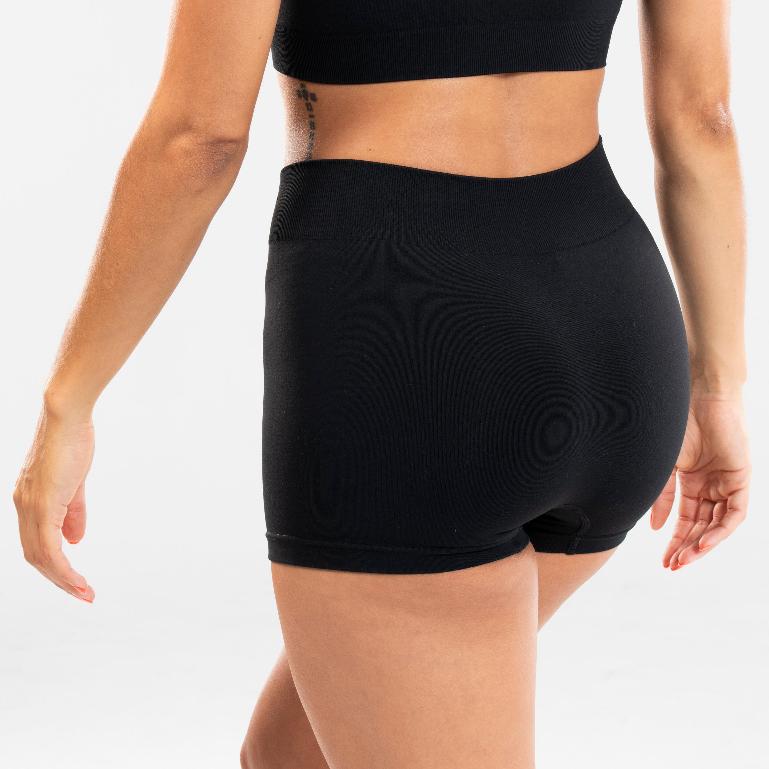 Women's Modern Jazz Seamless High-Waisted Shorts - Black 3/6