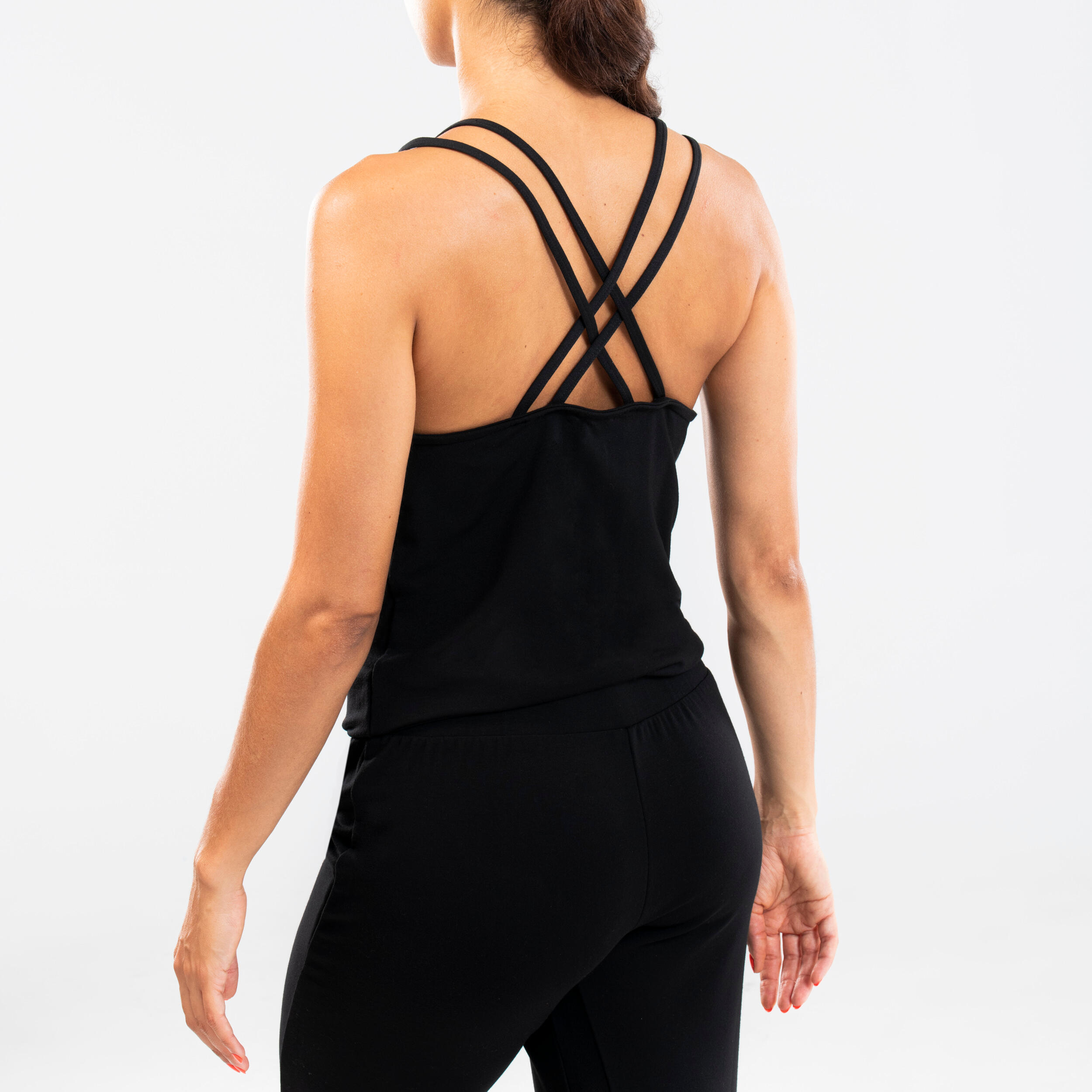 Women's Loose Modern Dance/Jazz Jumpsuit - Black 6/8