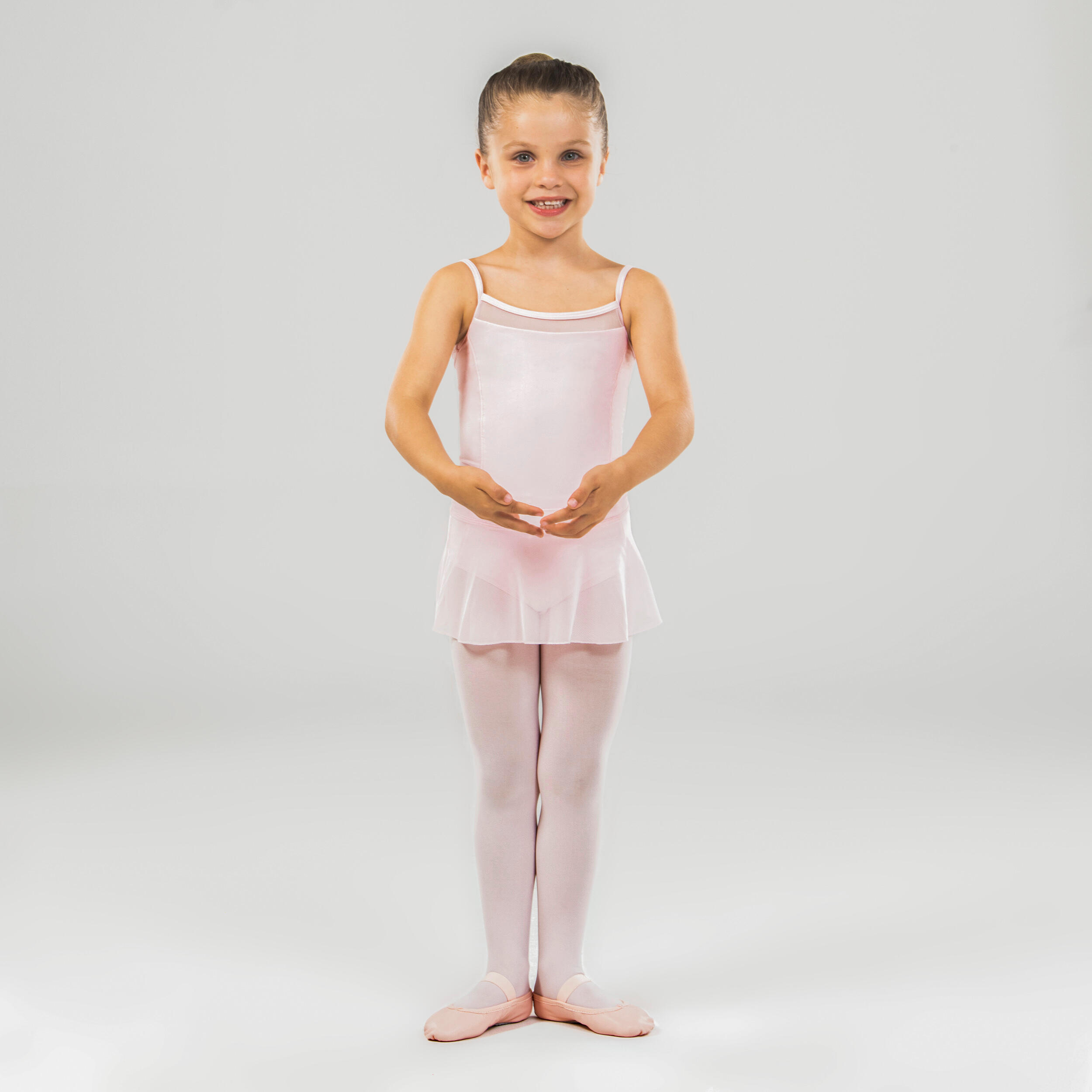 Girls' Ballet Camisole Leotard - Pink 1/7