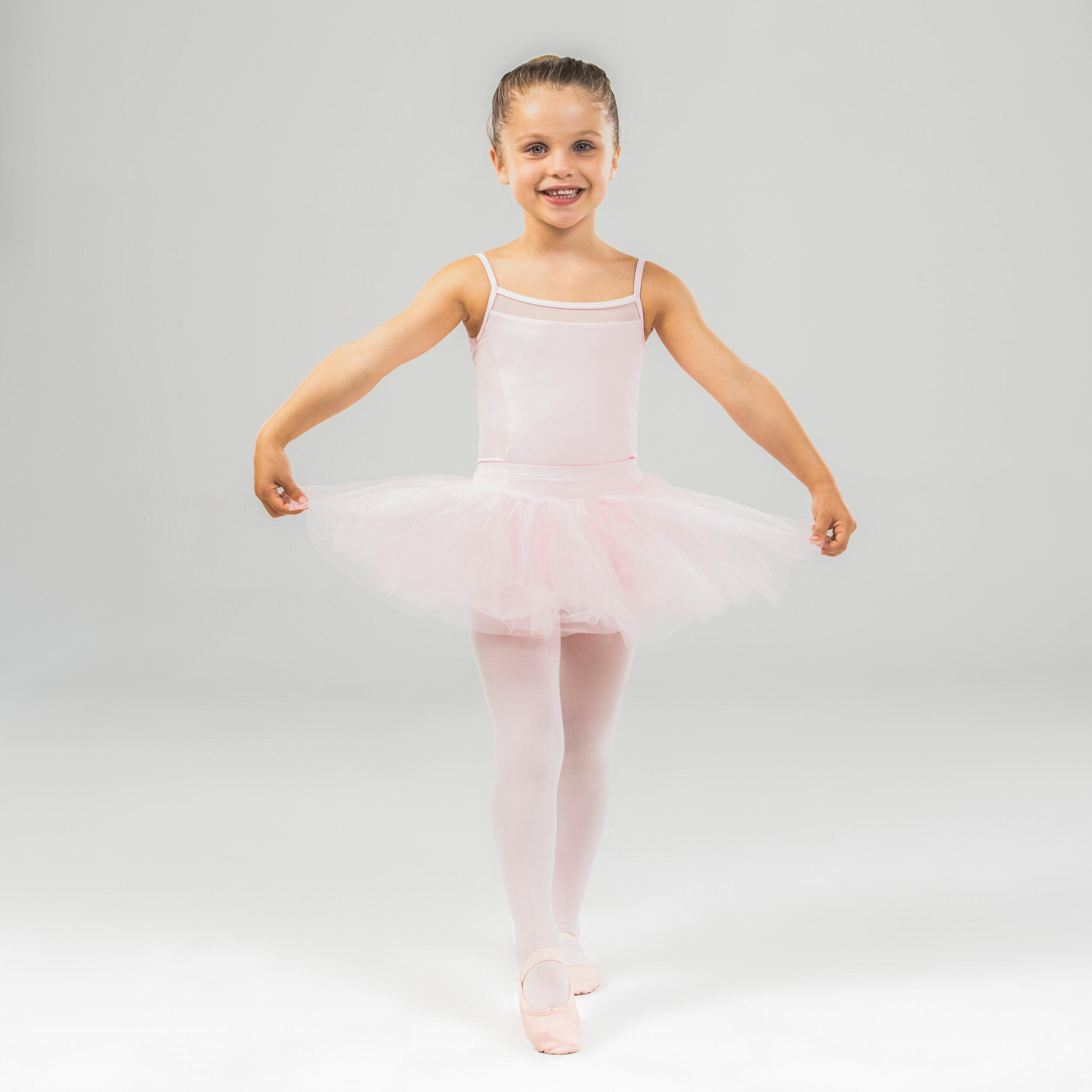 Girls' Ballet Camisole Leotard - Pink 6/7