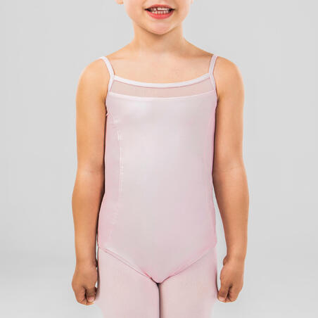 Balettdräkt med smala axelband Junior rosa