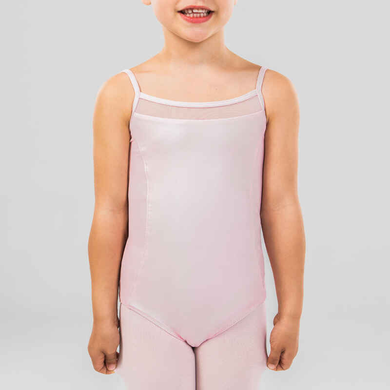 Tanzbody Ballett mit schmalen Trägern Mädchen rosa Tanzbody Ballett mit schmalen Trägern Mädchen rosa