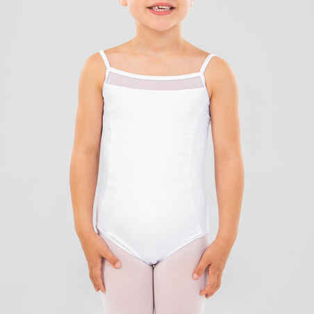 Girls' Ballet Camisole Leotard - White
