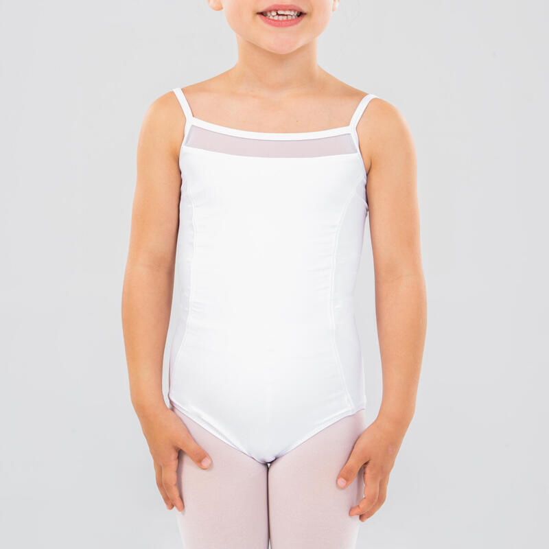 Body bambina spalline sottili danza classica bianco