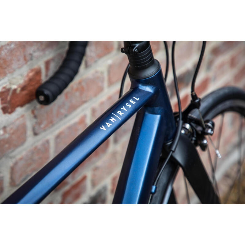Bicicleta de carretera mujer aluminio Shimano 105 EDR AF azul marino