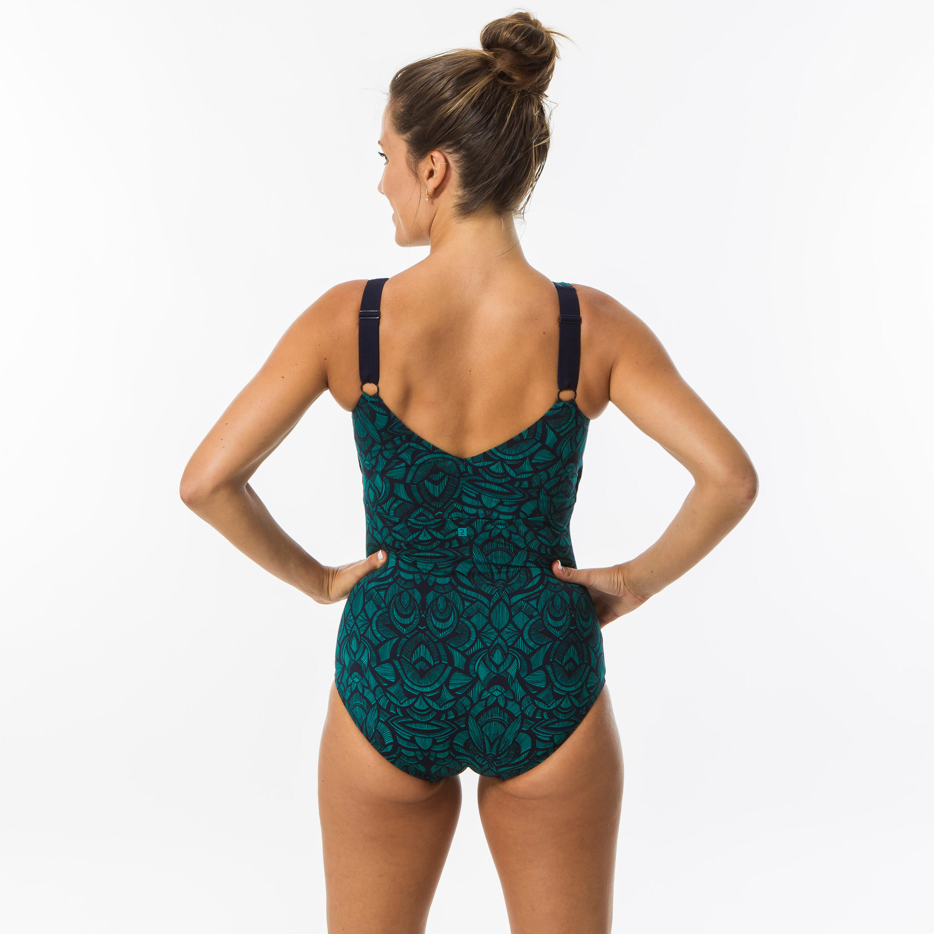 Bañador Mujer Reductor Aquagym Verde. 2/25