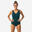 Costume donna ROMI NICK nero-verde aquagym