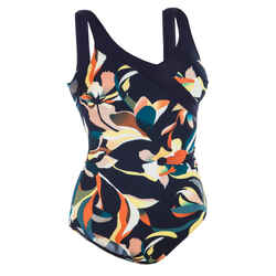 Women's One-Piece Aquafitness Swimsuit Karli Flo -  Blue Orange