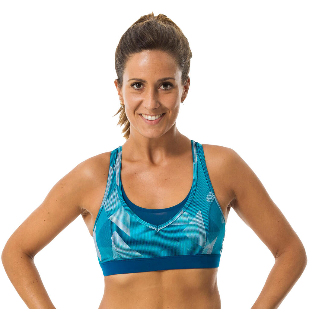 Women’s Lou Fle aquafitness swimsuit top blue