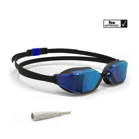 Gafas de natación lente espejo Nabaiji B-fast 900 azul