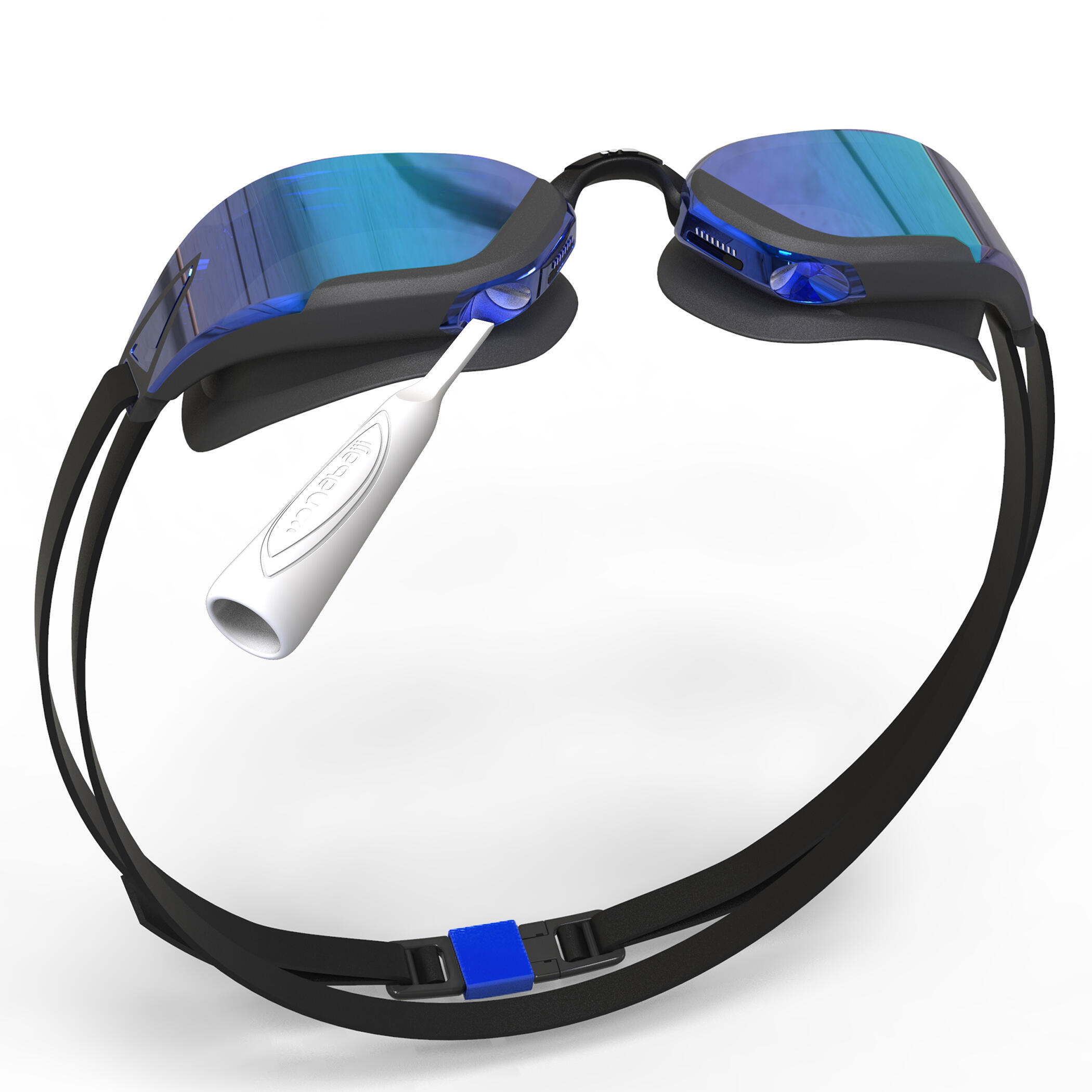 BFAST swimming goggles - Mirrored lenses - Single size - Black blue 4/5