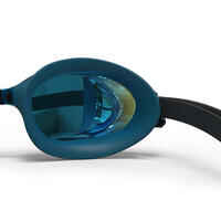 نظارة سباحة بعدسات عاكسة للكبار - أزرق/أسود