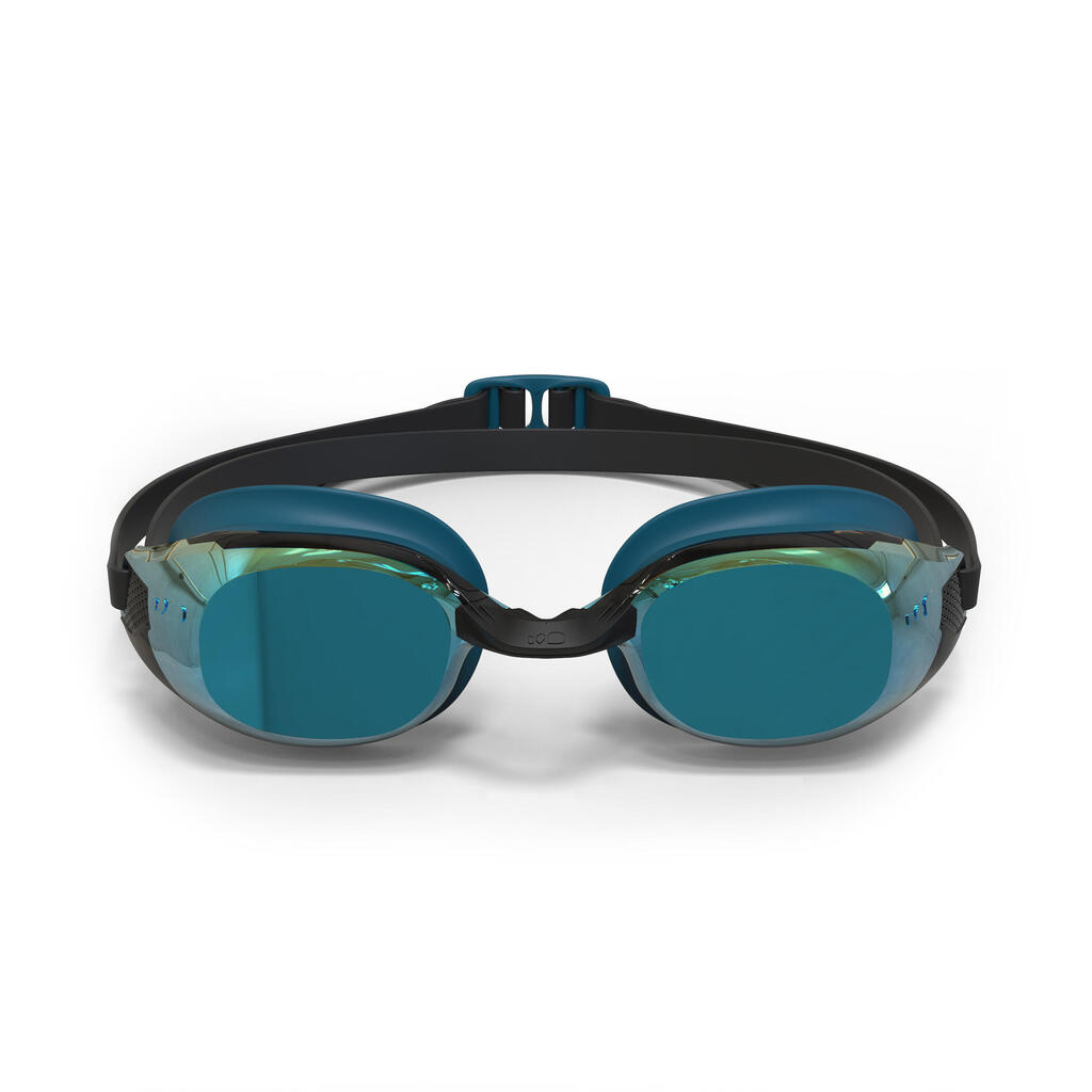 Lunettes De Natation BFIT - Verres Miroirs - Taille Unique - Noir Bleu