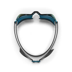 Lunettes De Natation BFIT - Verres Miroirs - Taille Unique - Noir Bleu