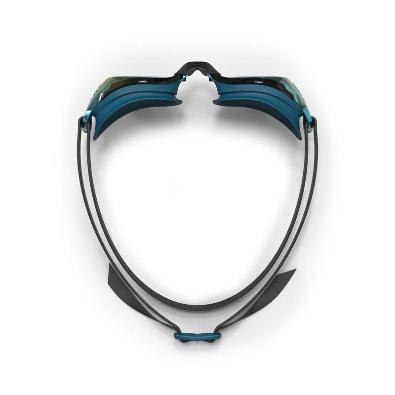 Lunettes De Natation BFIT - Verres Miroirs - Taille Unique - Noir Bleu