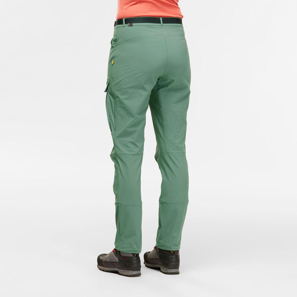 Zelene ženske pantalone za treking TROPIC 900