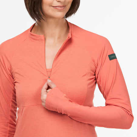 Women’s long-sleeved t-shirt  Tropic 900 coral