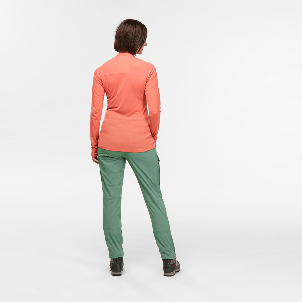 Zelene ženske pantalone za treking TROPIC 900