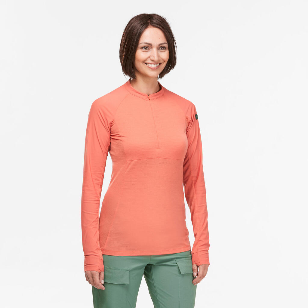 Women’s long-sleeved t-shirt  Tropic 900 coral