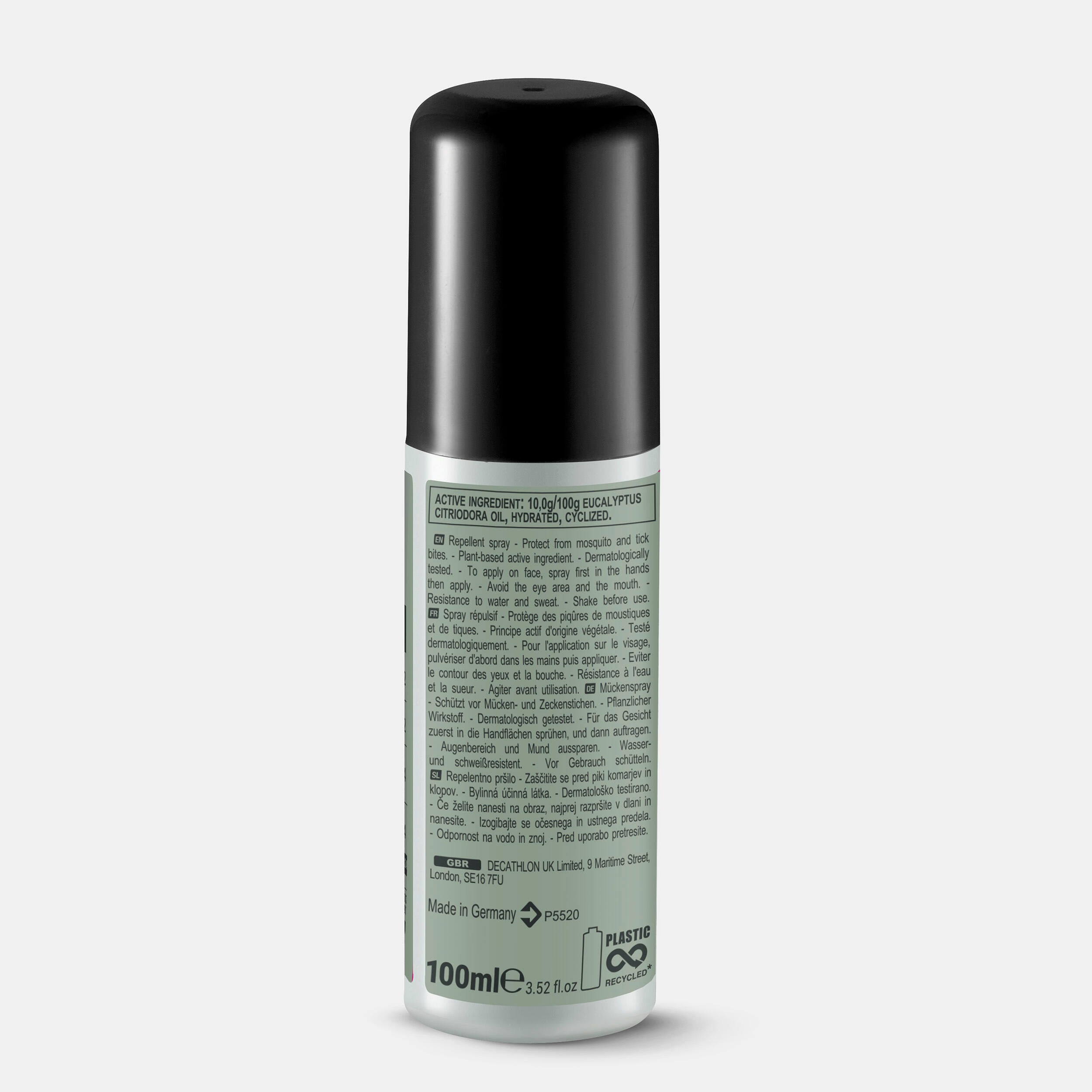 Anti-mosquito and tick repellent spray Lemon eucalyptus essential oil 100 ml 3/5