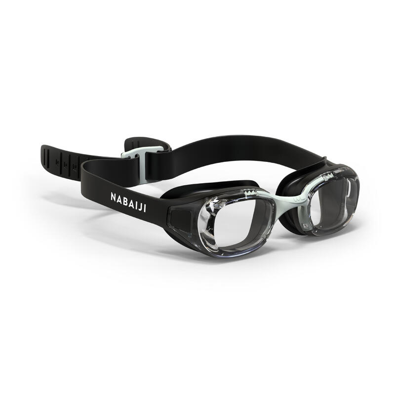 Plavecké brýle Xbase s optickou korekcí a čirými skly černé