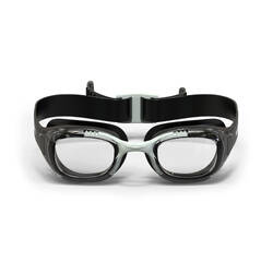 XBASE 100 Corrective Adult Swimming Goggles Clear Lenses - Black