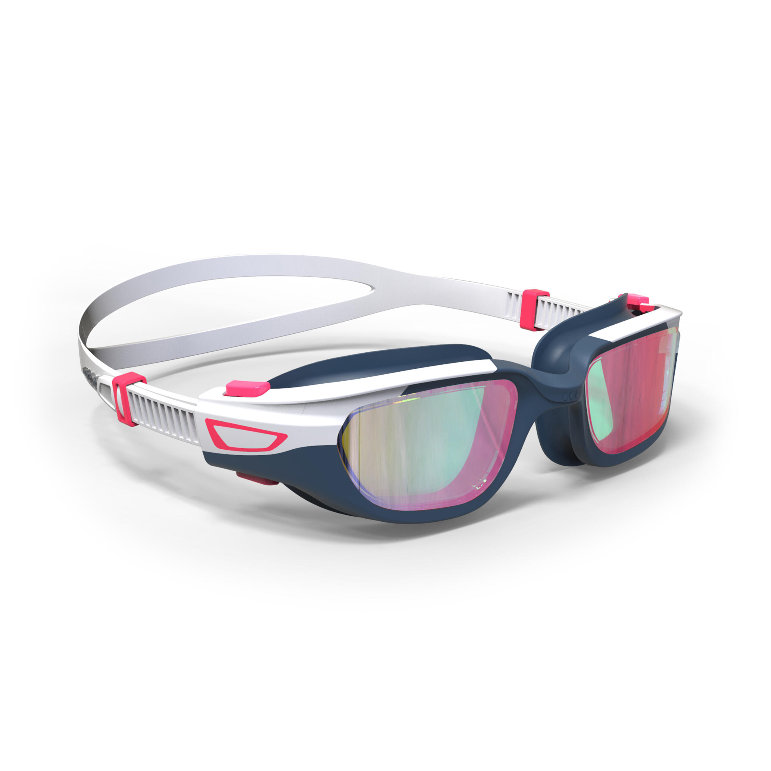 NABAIJI Swimming Goggles Mirrored Lenses SPIRIT Size S White / Pink