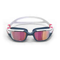 Swimming Goggles Mirrored Lenses SPIRIT Size S White / Pink