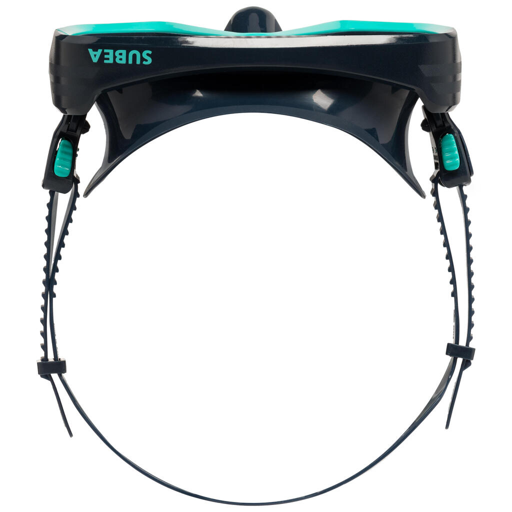 Potápačská maska 100 SCD dvojfarebná proti zahmlievaniu