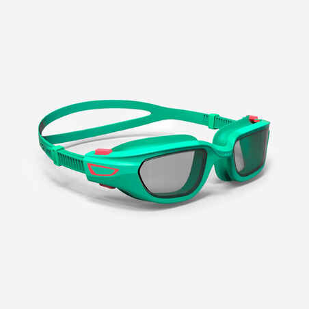 KIDS’ SWIMMING GOGGLES SPIRIT CLEAR LENSES - GREEN / PINK