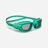 Bērnu peldbrilles ar caurspīdīgām lēcām “Spirit”, zaļas, rozā