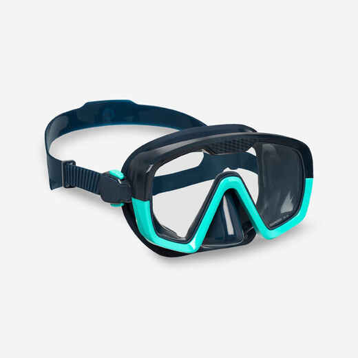 
      Potápačská maska 100 SCD dvojfarebná modrá nepriehľadná
  