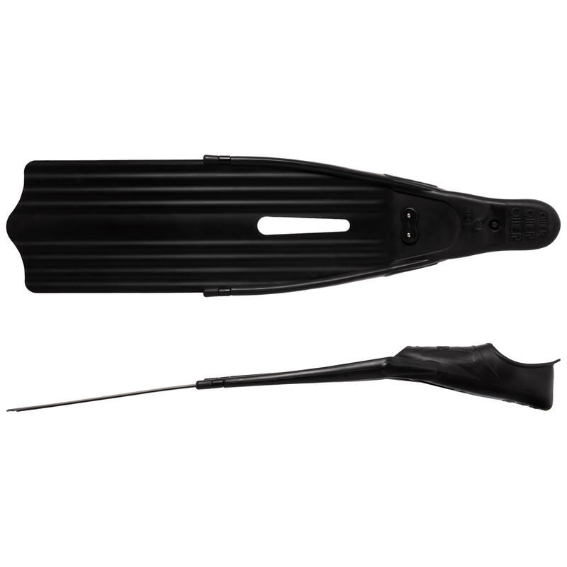 Freediving Spearfishing fin OMER Stingray Evo Black Decathlon