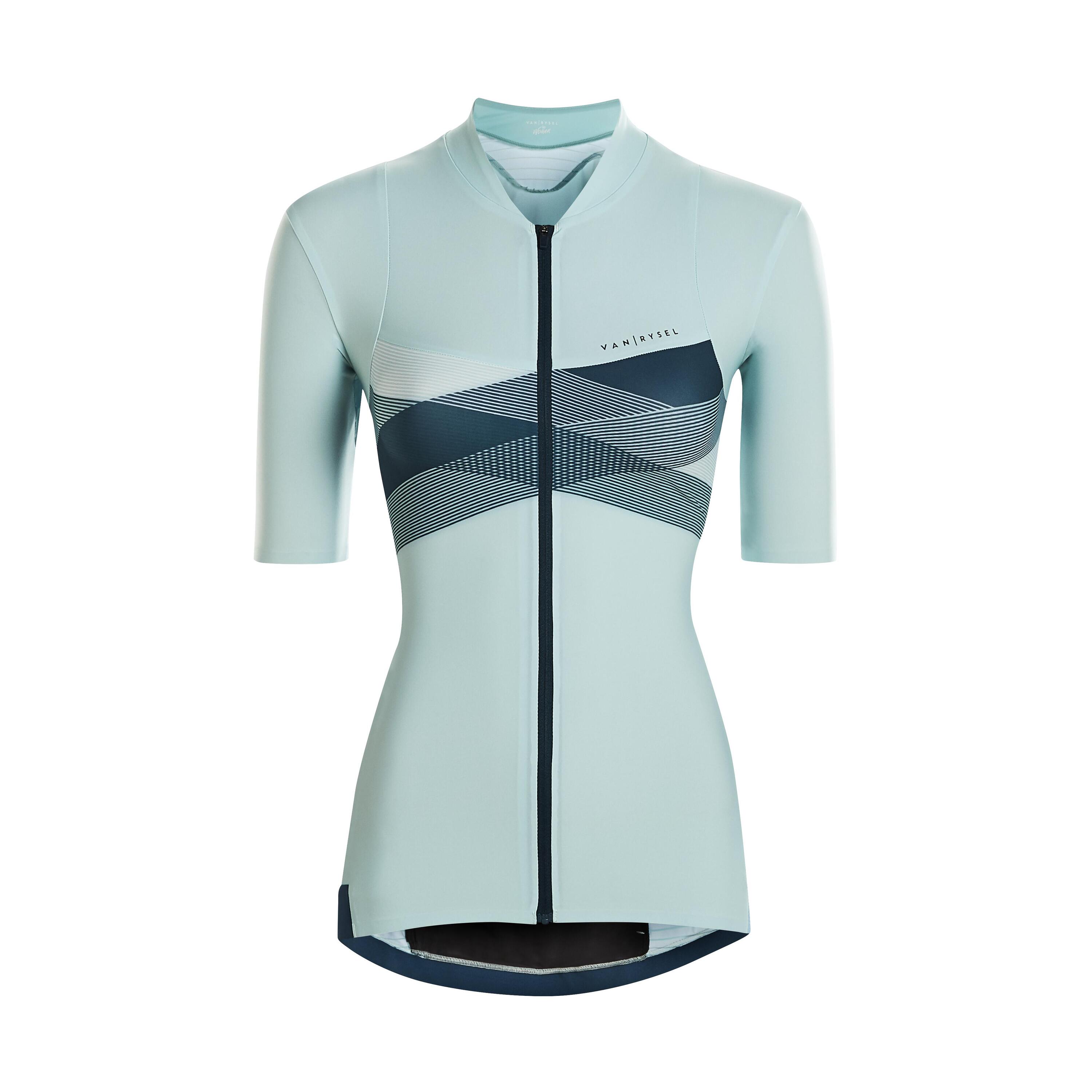 Women's Cycling Short-Sleeved Jersey RCR - Mint/Cross 2/5