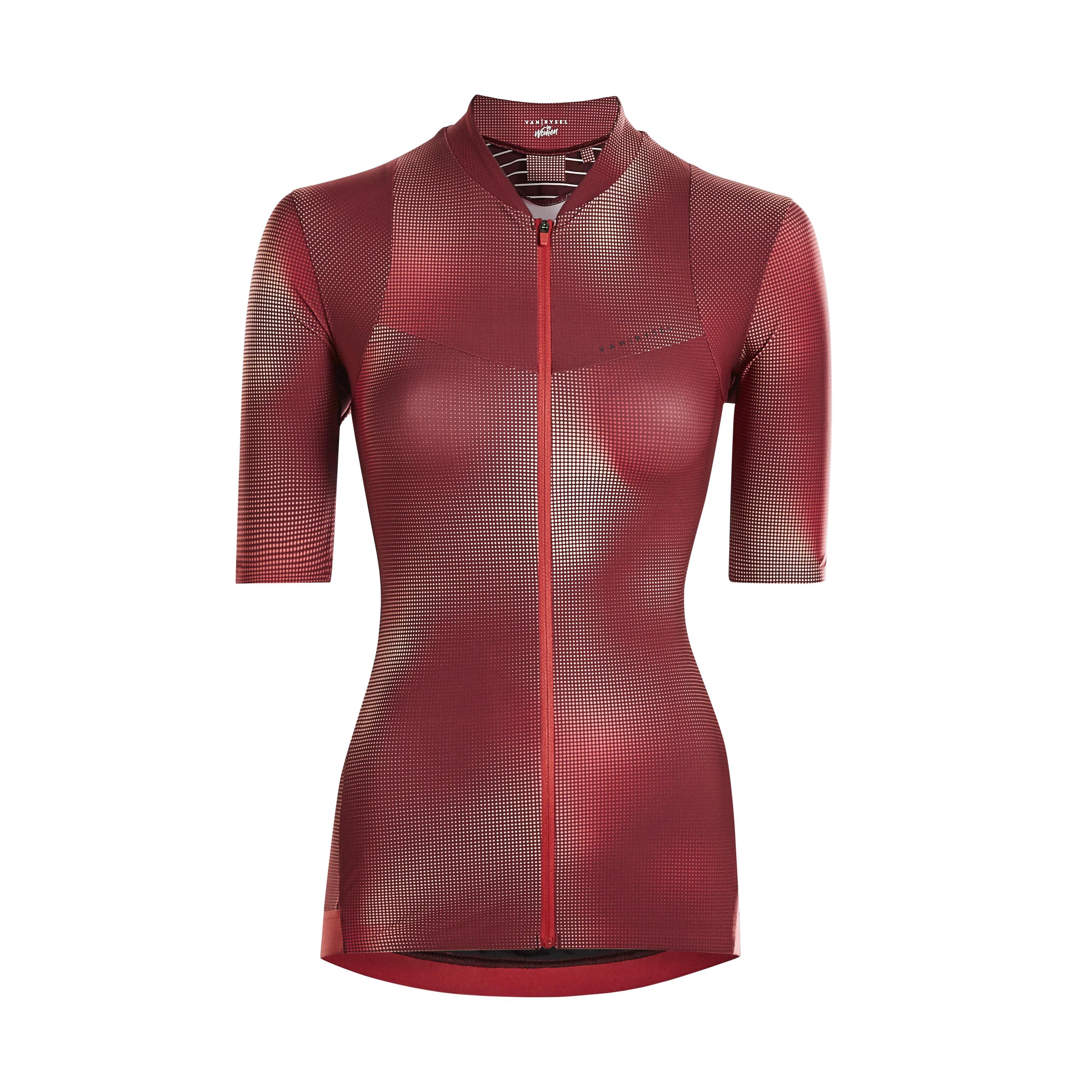 Women's Short-Sleeved Cycling Jersey RCR - Vibrant Raspberry 2/10