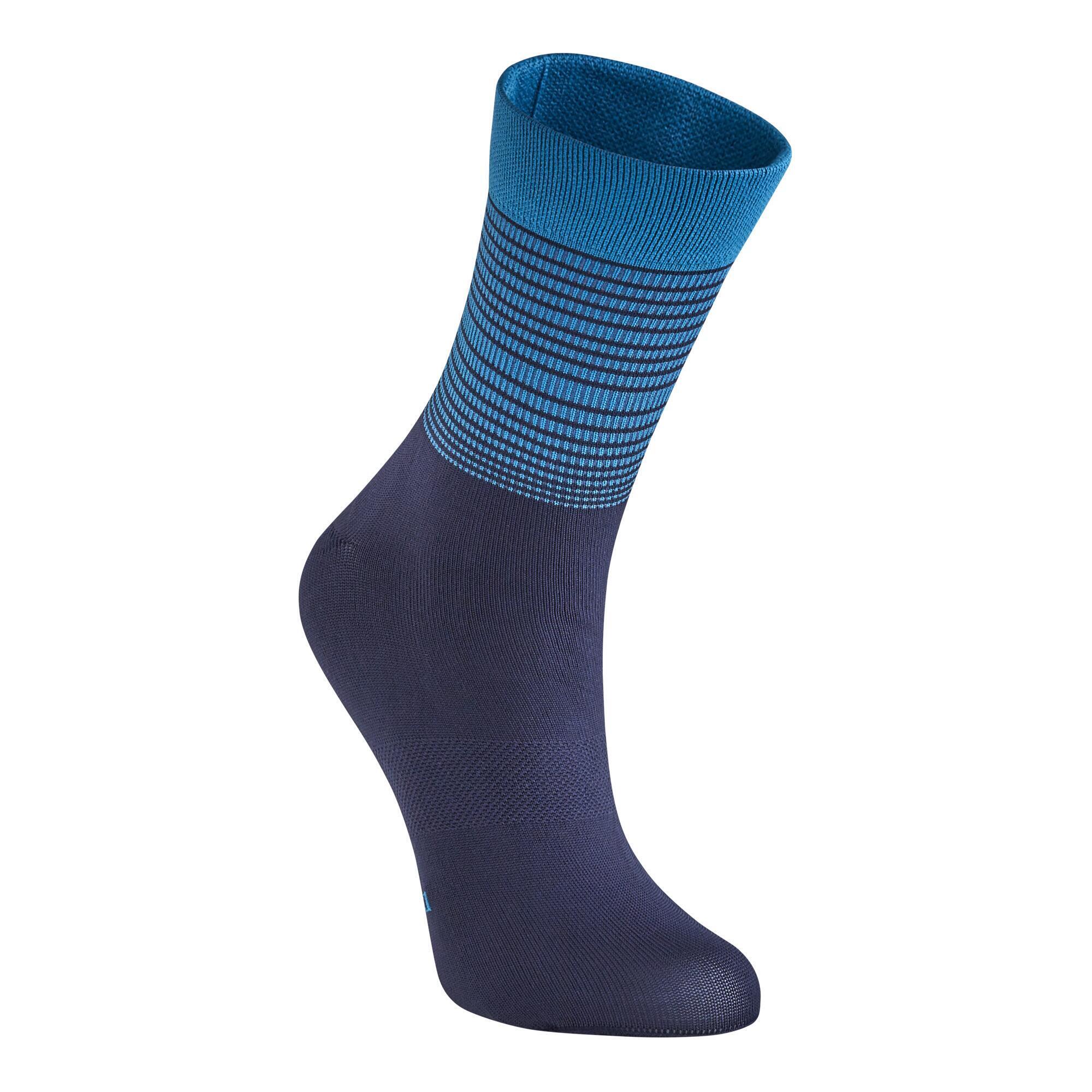 Summer Road Cycling Socks 520 - Blue 1/3