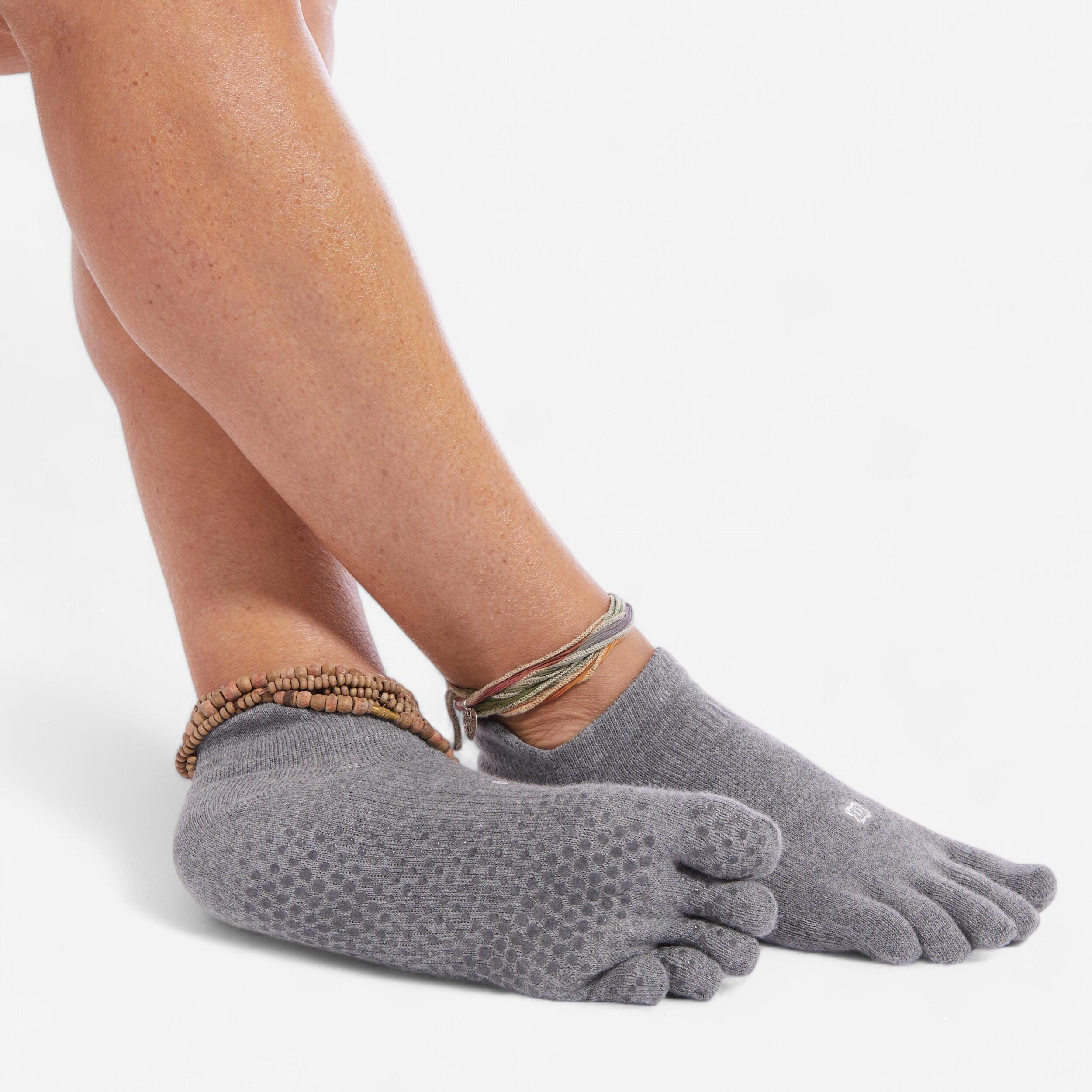Chaussettes de yoga antidérapantes – gris - KIMJALY