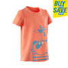 Bērnu vienkāršs kokvilnas T krekls, koraļļu