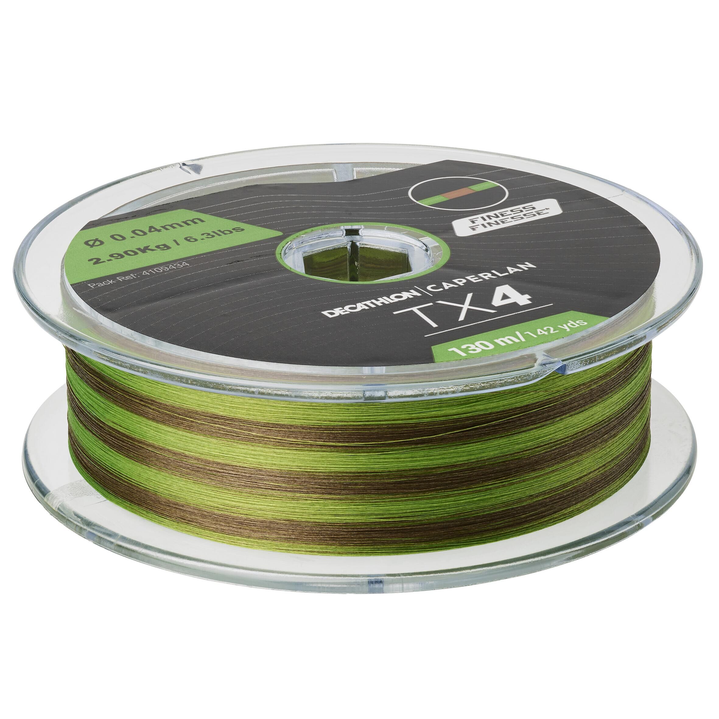 CAPERLAN LURE FISHING BRAIDED LINE TX4 FINESS 130 M - DUAL-COLOUR