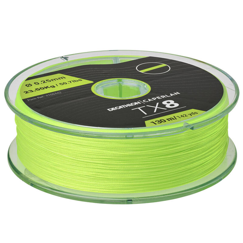Balıkçılık Örgü Misina - Yeşil - 130 M - TX8 Chartreuse
