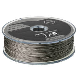 TX8 GREY 300M 40/100 LURE FISHING BRAID
