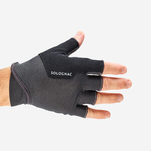 Guantes Mitones Ball Trap Solognac Adulto Negro