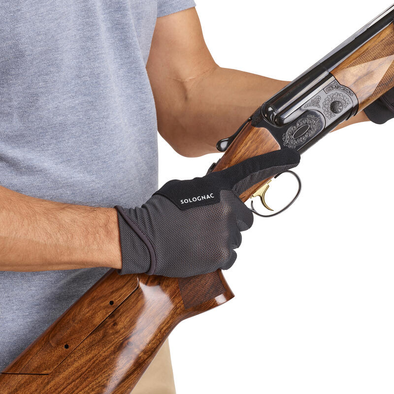 CLAY SHOOTING GLOVE BLACK Decathlon