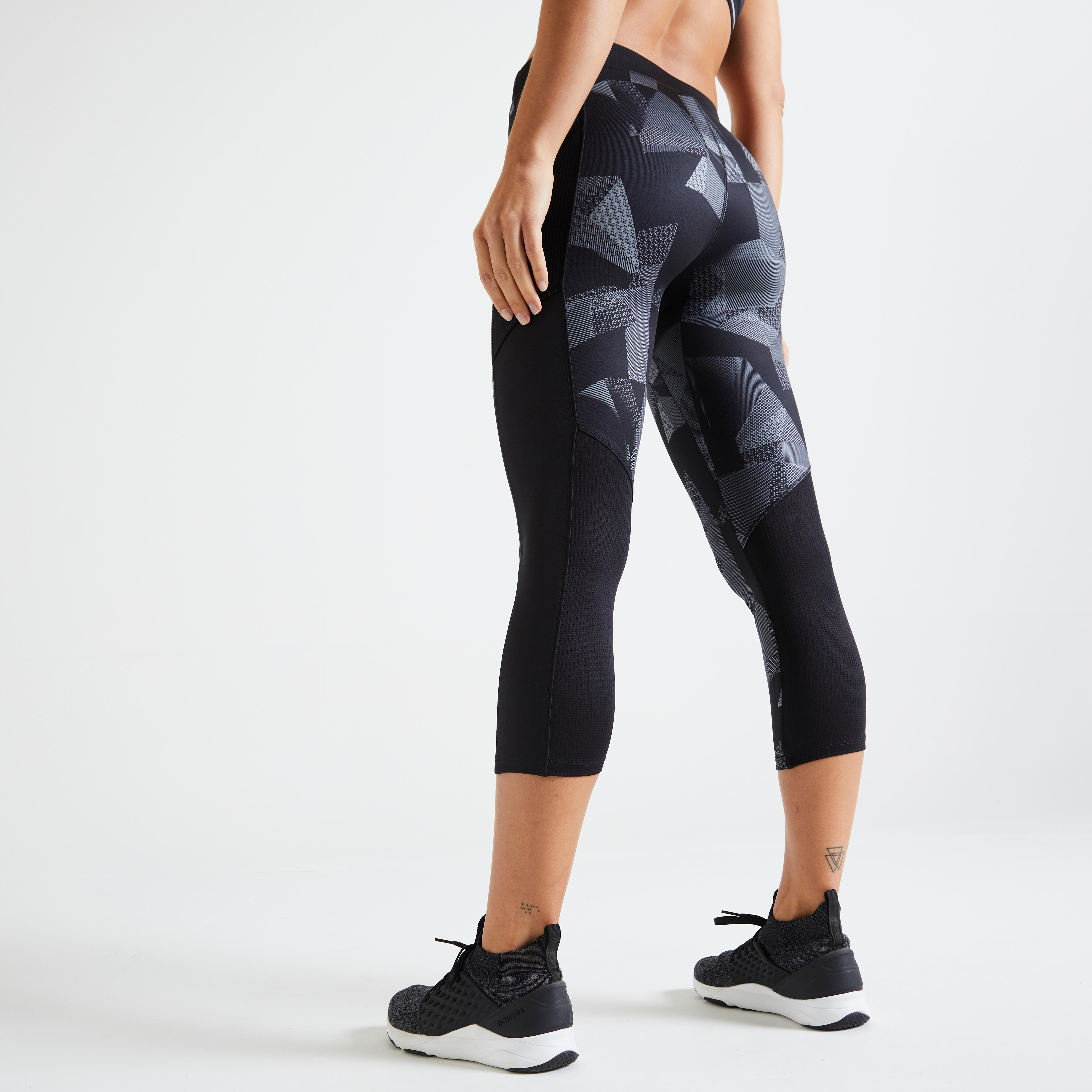 

Fitness Short Leggings with Phone Pocket - Print -  By DOMYOS | Decathlon
